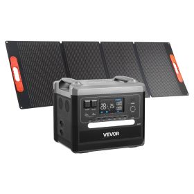 Portable Power Station, 2400W Portable Solar Generator with 200W Foldable Solar Panel