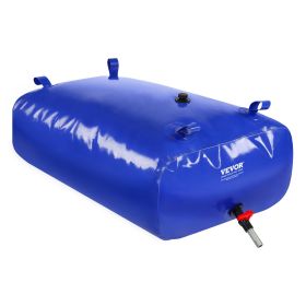 330L/87 Gallon Water Storage Bladder, RV Water Tank, 1000D Blue PVC Collapsible Water Storage Containers, Large Capacity Soft Water Bag