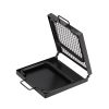 Folding Campfire Grill, Heavy Duty Steel Mesh Grate, 22.4" Portable Camping Grates Over Fire Pit, Camp Fire Cooking Equipment with Legs Carrying Bag