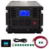Power Inverter, 2500W Modified Sine Wave Inverter, DC 12V to AC 120V Car Converter, with LCD Display, Remote Controller, LED Indicator
