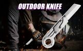 Outdoor Folding Knife – Two-Hand Grip Design – Camping/Hiking Survival Tool
