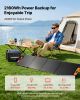 Portable Power Station, 2400W Portable Solar Generator with 200W Foldable Solar Panel