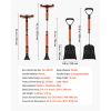 Snow Shovel and Snow Brush, 42 in Extendable Snows Broom & Ice Scraper with 180° Pivoting Brush Head, Non-Slip Grip