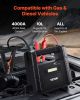 4000A Peak Jump Starter, Portable Lithium Car Battery Booster Pack with LCD Display & LED Light, Power Pack for All Gas/up to 10L Diesel Engines