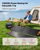 Portable Power Station, 2400W Portable Solar Generator with 2PCS * 200W Foldable Solar Panels