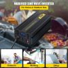 Power Inverter, 2500W Modified Sine Wave Inverter, DC 12V to AC 120V Car Converter, with LCD Display, Remote Controller, LED Indicator