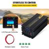 Power Inverter, 2500W Modified Sine Wave Inverter, DC 12V to AC 120V Car Converter, with LCD Display, Remote Controller, LED Indicator