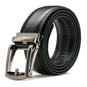 Ratchet Boy Belt With Snap Closure Adjustable For Casual And Formal Wear (Option: Black-110cm)