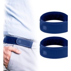 Non-buckle Elastic Waist Belt Portable Nylon (Option: Blue-S)
