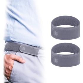 Non-buckle Elastic Waist Belt Portable Nylon (Option: Grey-M)