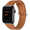 Brown Full-Grain Leather Watch Band Made for Apple Watch Series 1/2/3/4/5/6/7/SE - Small (38/40/41mm)