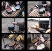 Outdoor camping supplies, portable BC picnic cooking supplies, camping individual lunch boxes