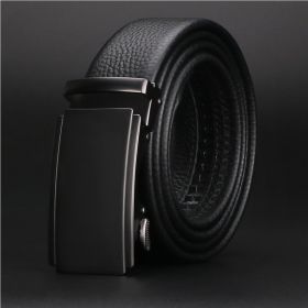 Men Belt Belt For Men Business Casual Formal Occasions Belt With Automatic For Formal Work Or Casual (Option: Black-130cm)
